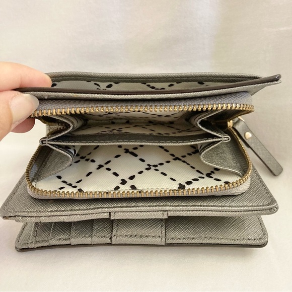 Kate Spade Set Matching Metallic Saffiano Leather Crossbody/Handbag + Wallet - Picture 14 of 16